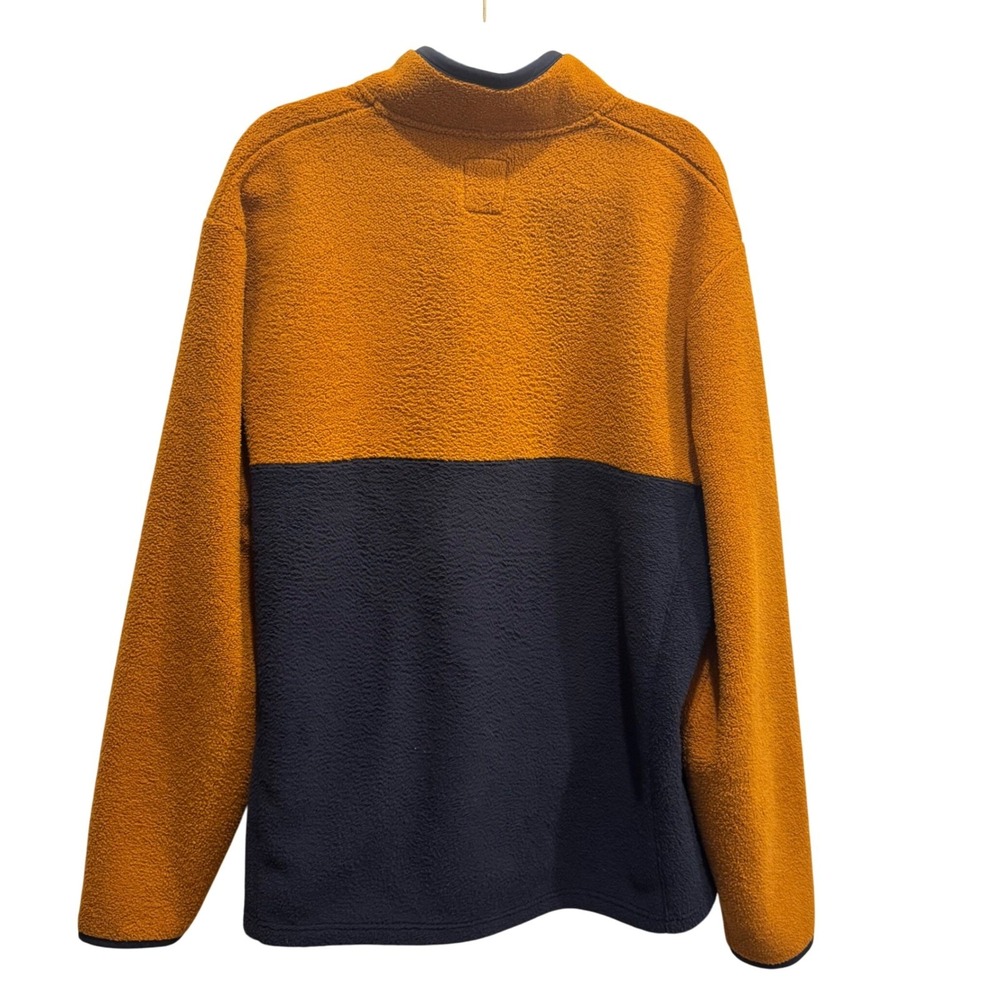 Sonoma‎ Men's XXL Supersoft Arctic Fleece 1/4 Zip Pullover in Rust / Navy – NWT - Picture 5 of 9